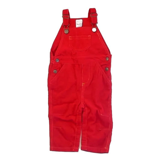 Hanna Andersson Boys Red Overalls Size: 12-18 Months Red