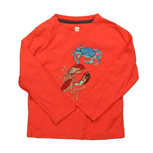 Tea Collection Boys Red Long Sleeve T-Shirt Size: 3T Red