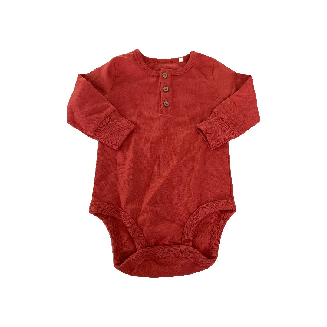 Oliver & Rain Boys Red Onesie Size: 6 months Red