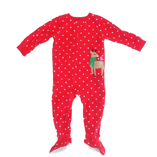 Carter's Girls Red 1-piece footed Pajamas Size: 24 Months Red
