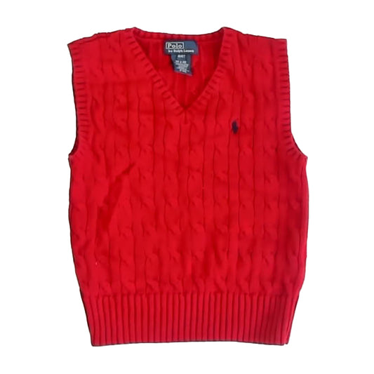 Ralph Lauren Boys Red Sweater Vest Size: 4T Red