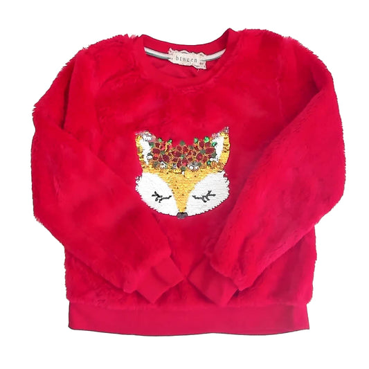 Btween Girls Red Sweatshirt Size: 7 Years Red