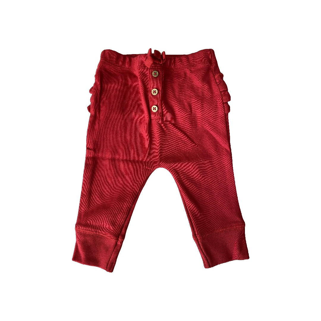 Oliver & Rain Girls Red Pants Size: 6 months Red
