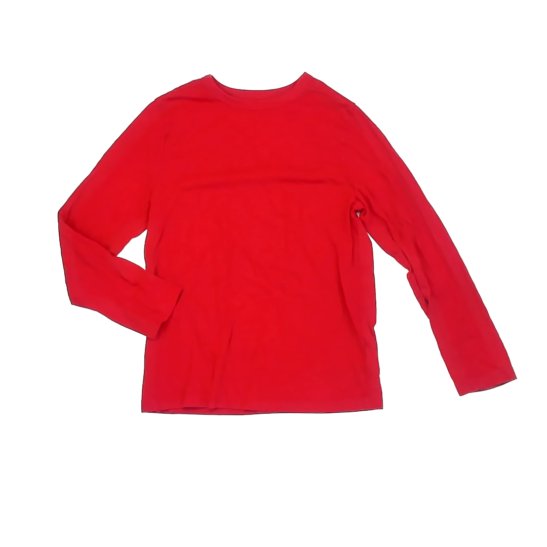 Wonder Nation Girls Red Long Sleeve T-Shirt Size: 10-12 Years Red
