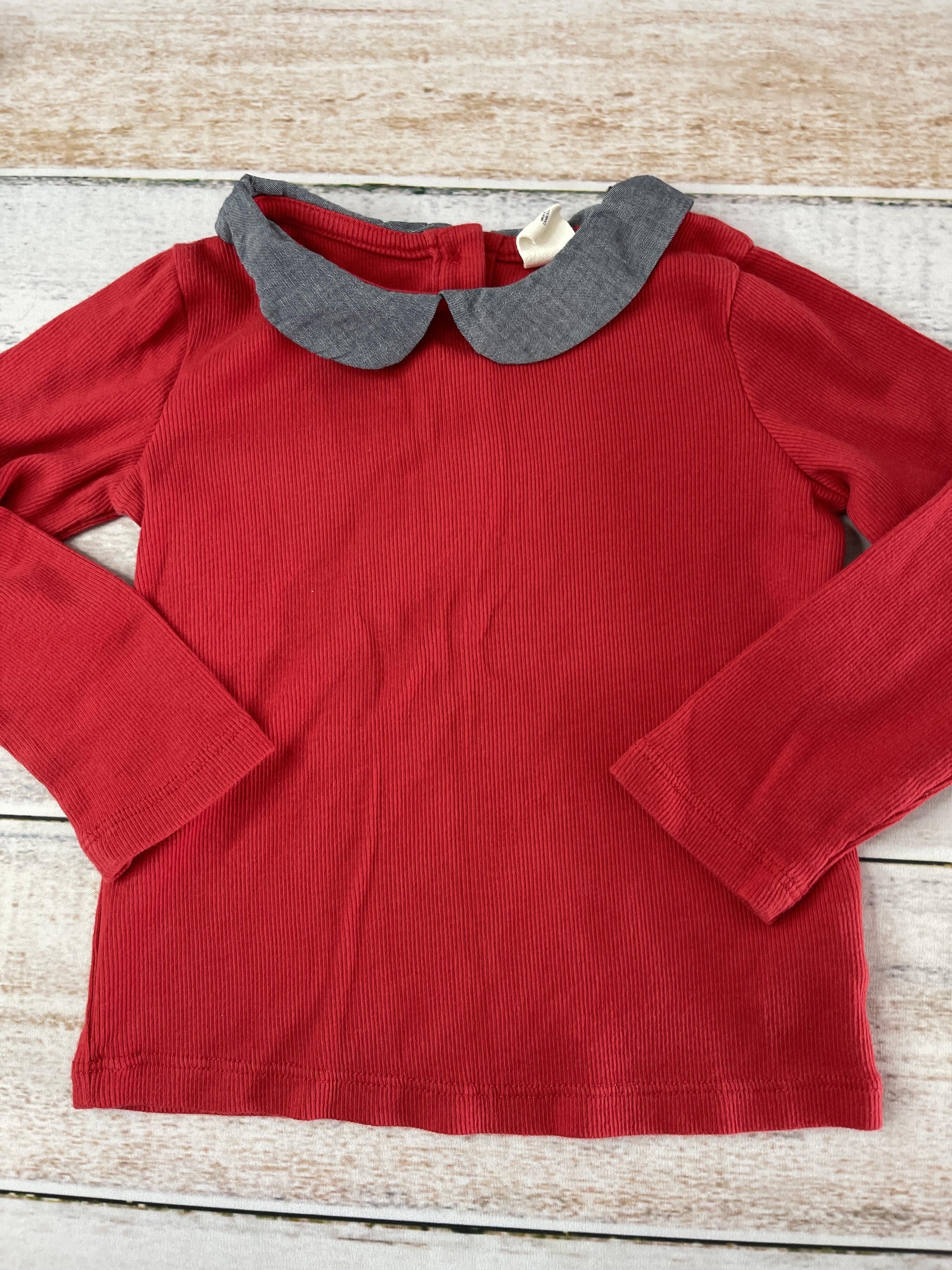 Gap Girls Red Long Sleeve T-Shirt Size: 3T Red