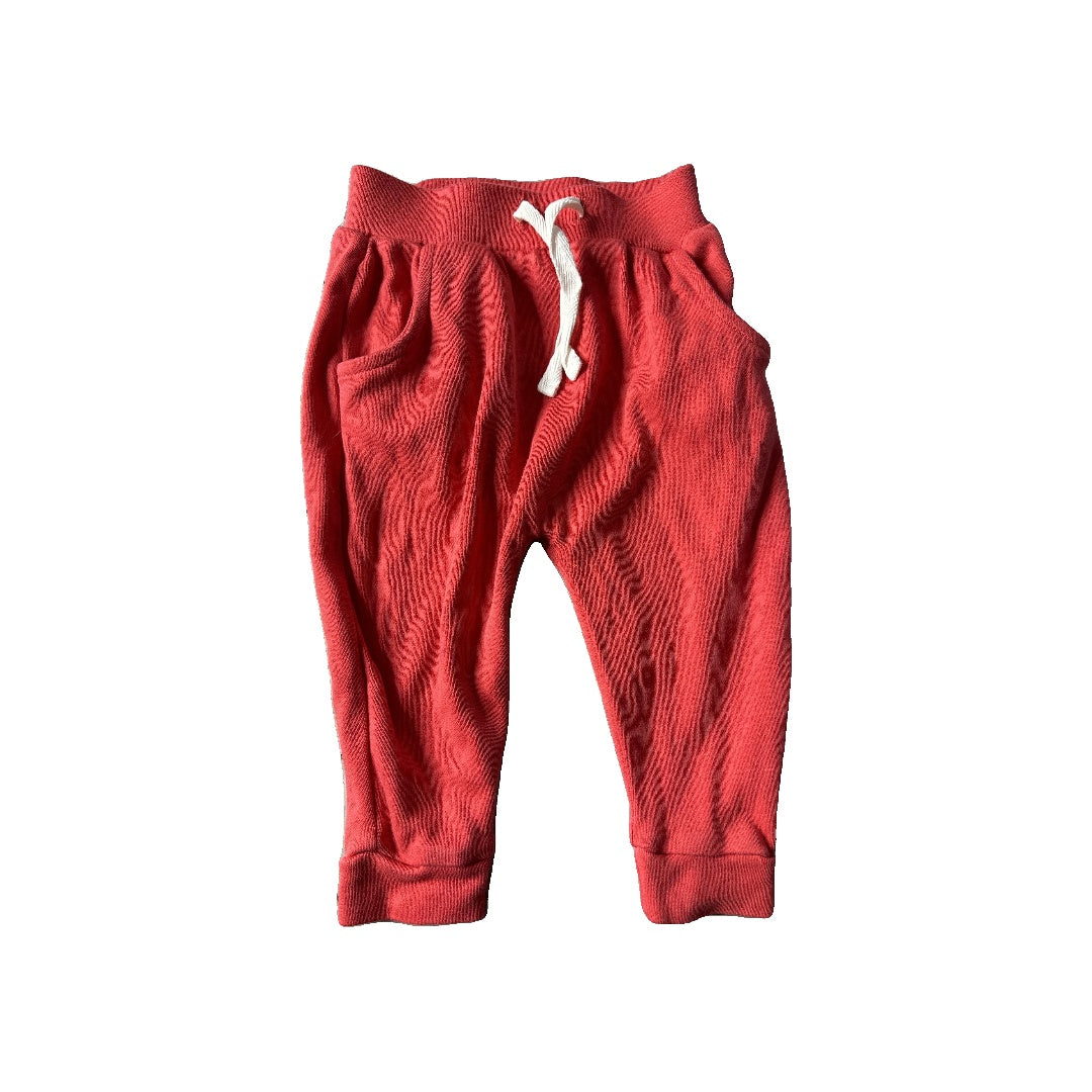 Under The Nile Unisex Red Pants Size: 3-6 months Red