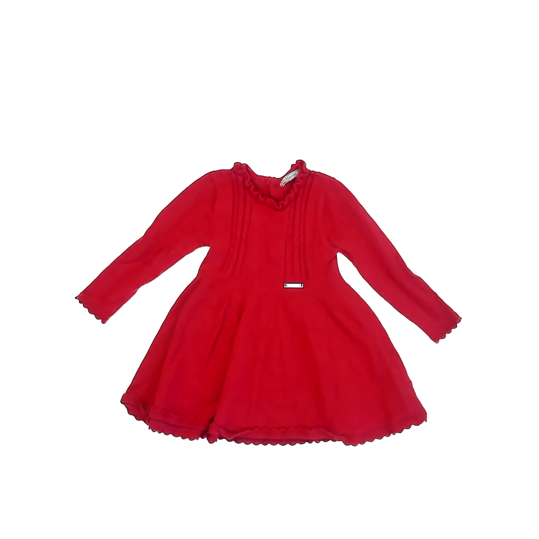 Mayoral Girls Red Sweater Dress Size: 2T Red
