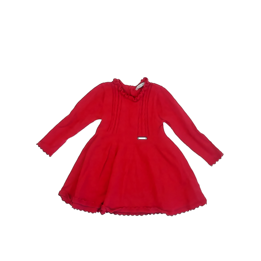 Mayoral Girls Red Sweater Dress Size: 2T Red