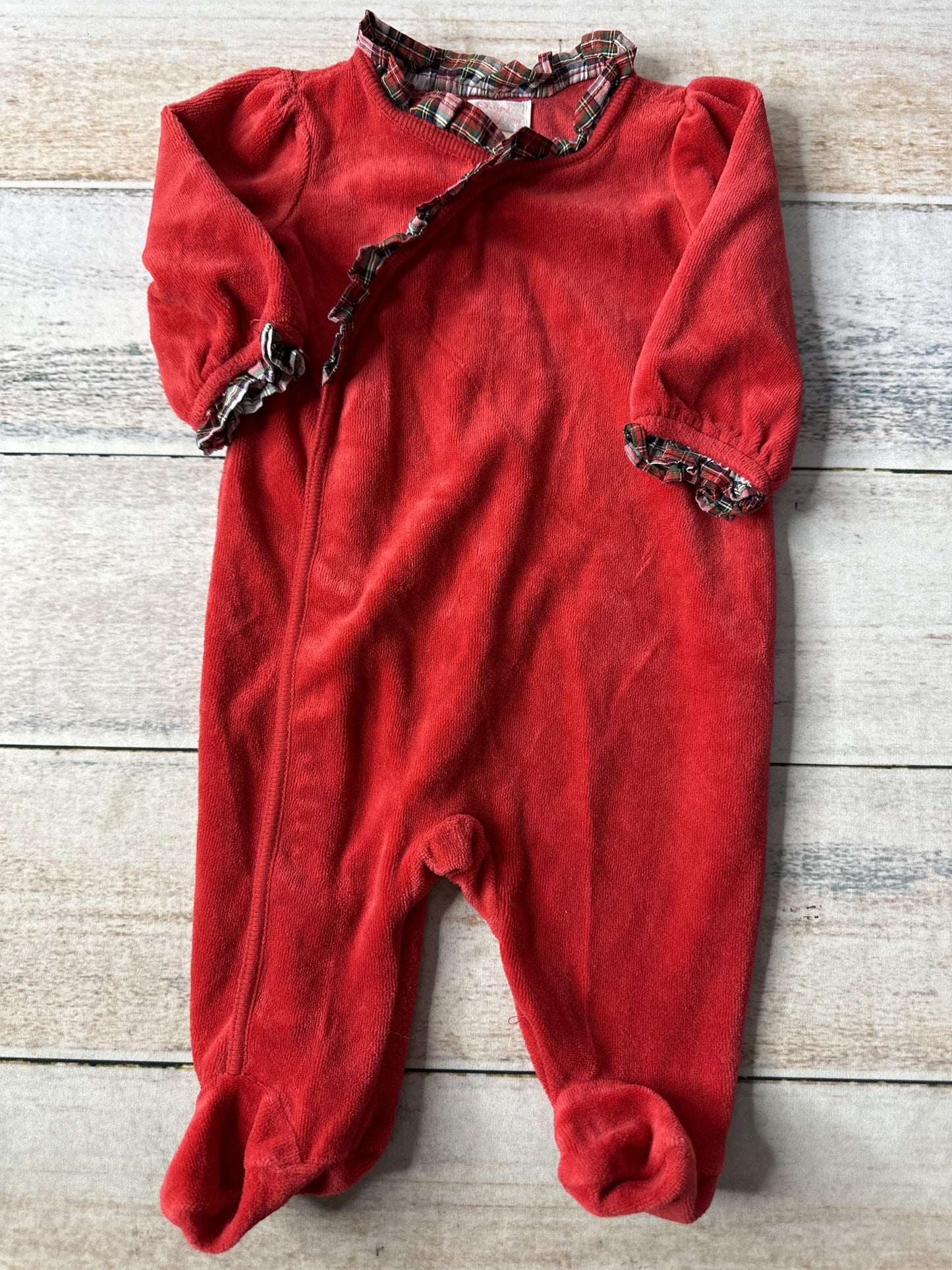 Chaps Unisex Red Pajamas Size: 0-3 months Red