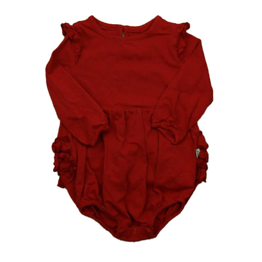 Ruffle Butts Girls Red Romper Size: 18-24 Months Red
