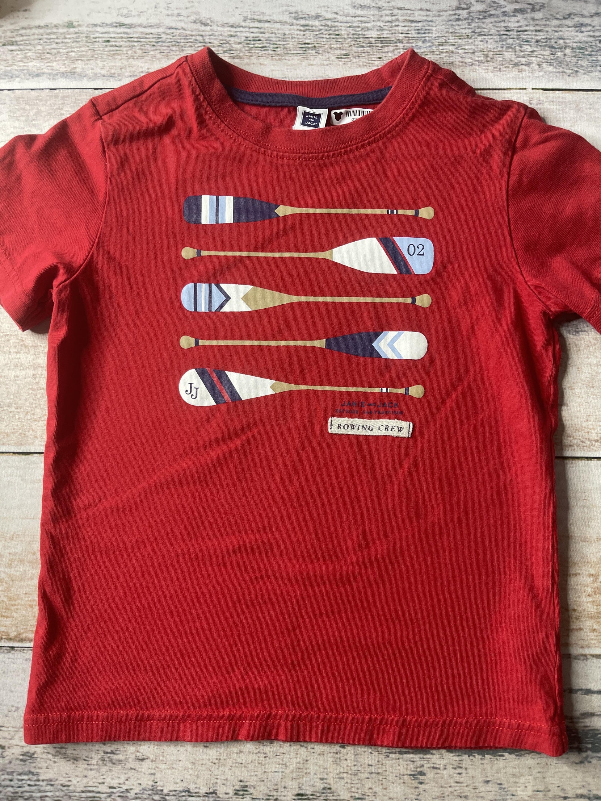 Janie and Jack Boys Red T-Shirt Size: 5T Red