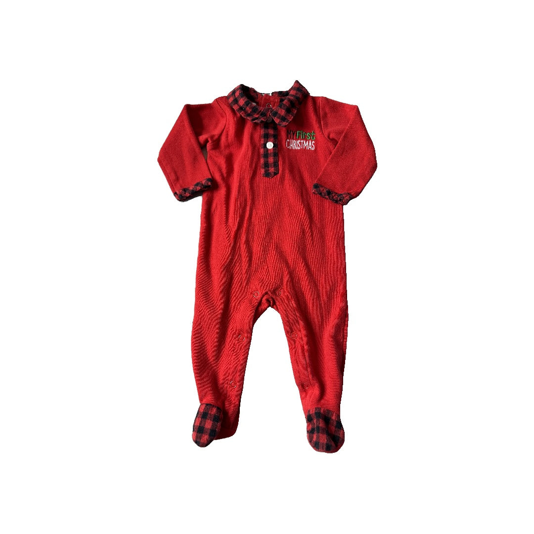 Baby Essentials Unisex Red Pajamas Size: 3-6 months Red