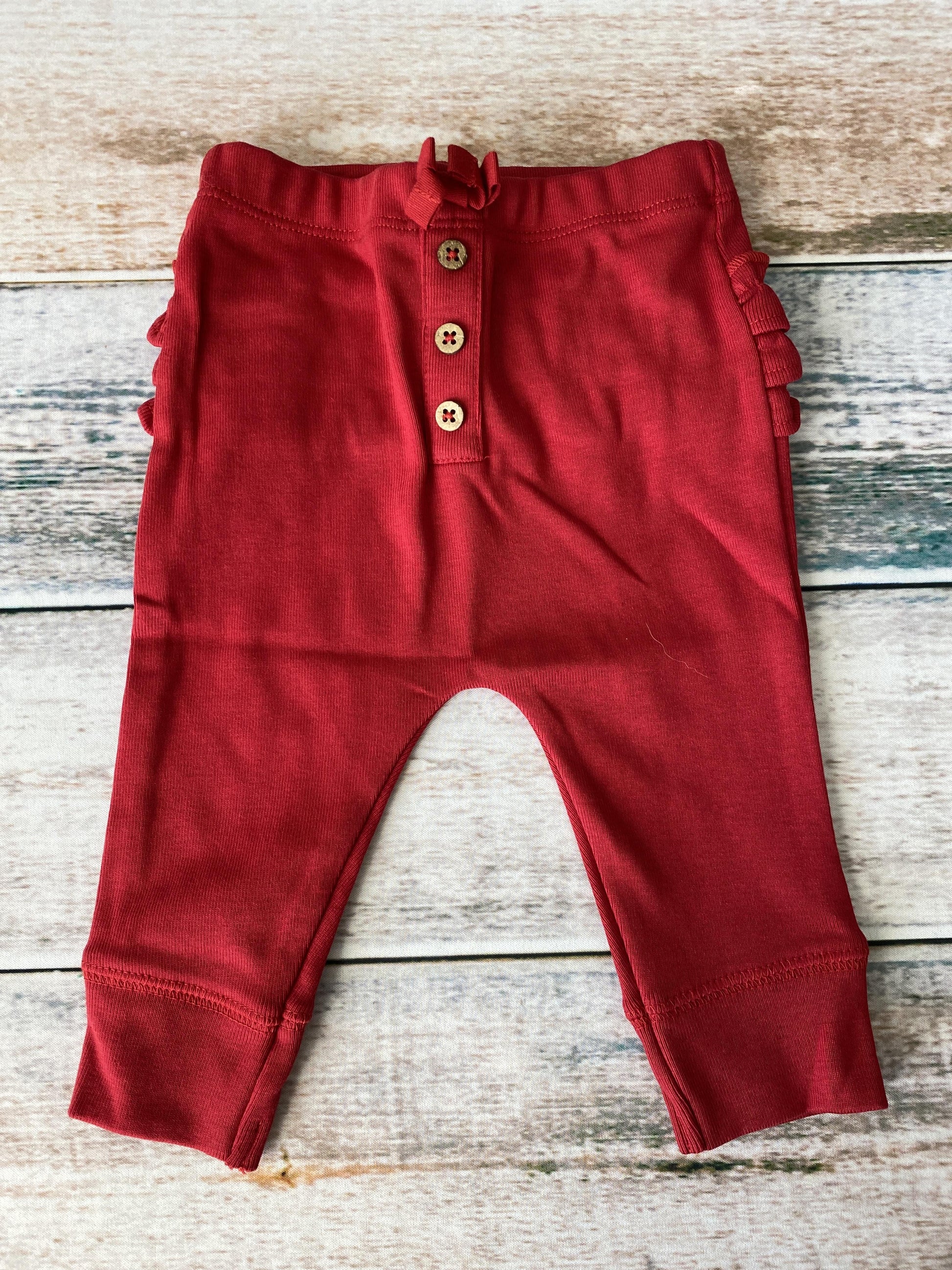 Oliver & Rain Girls Red Pants Size: 6 months Red