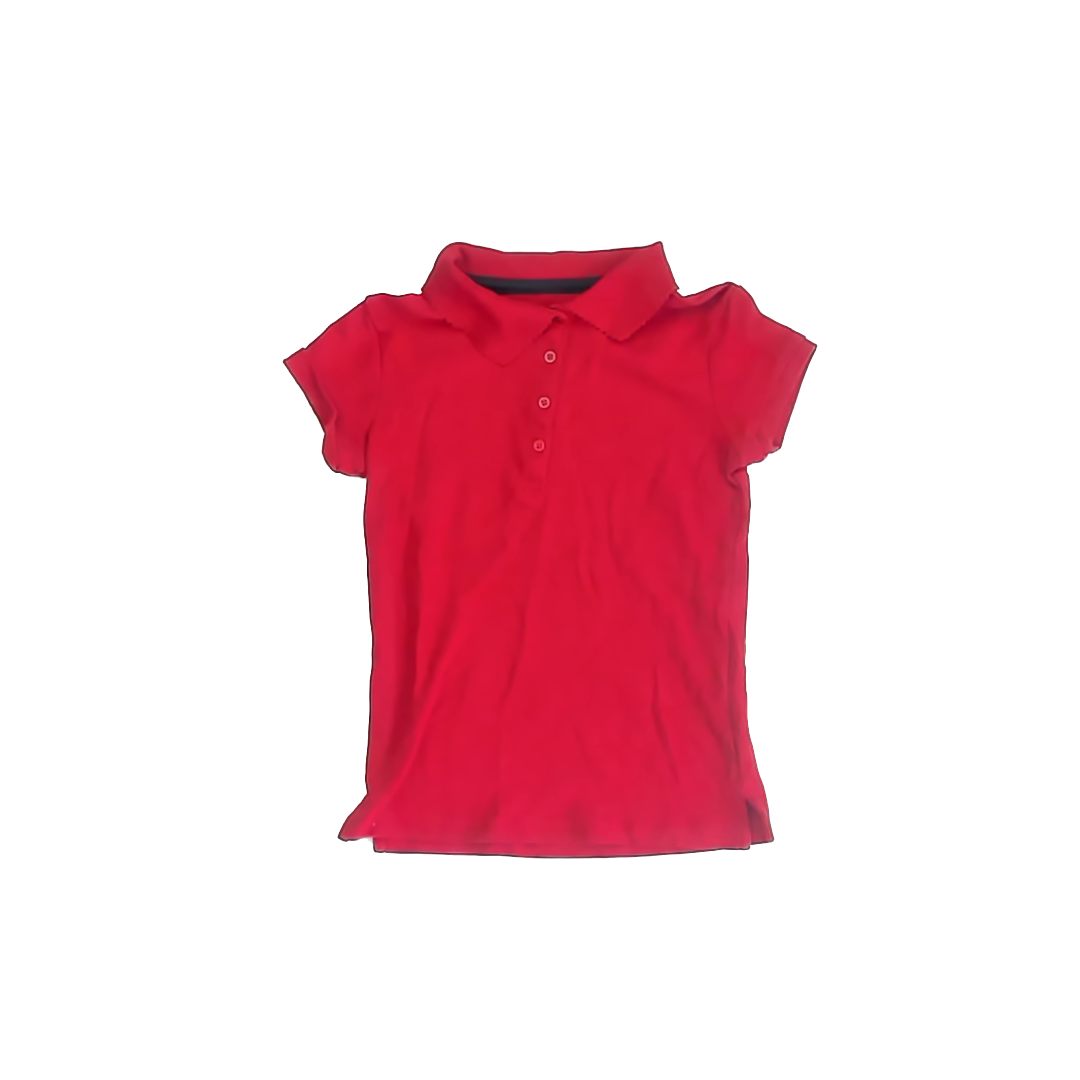 Nautica Girls Red Polo Shirt Size: 7 Years Red