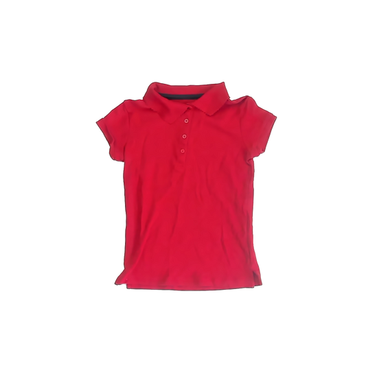 Nautica Girls Red Polo Shirt Size: 7 Years Red