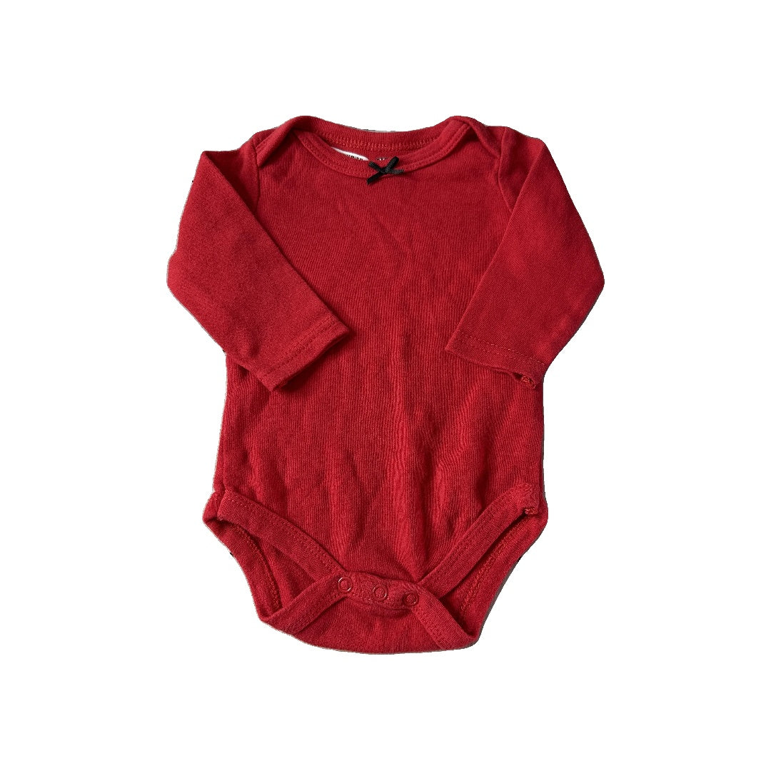 HB Girls Red Onesie Size: 0-3 months Red