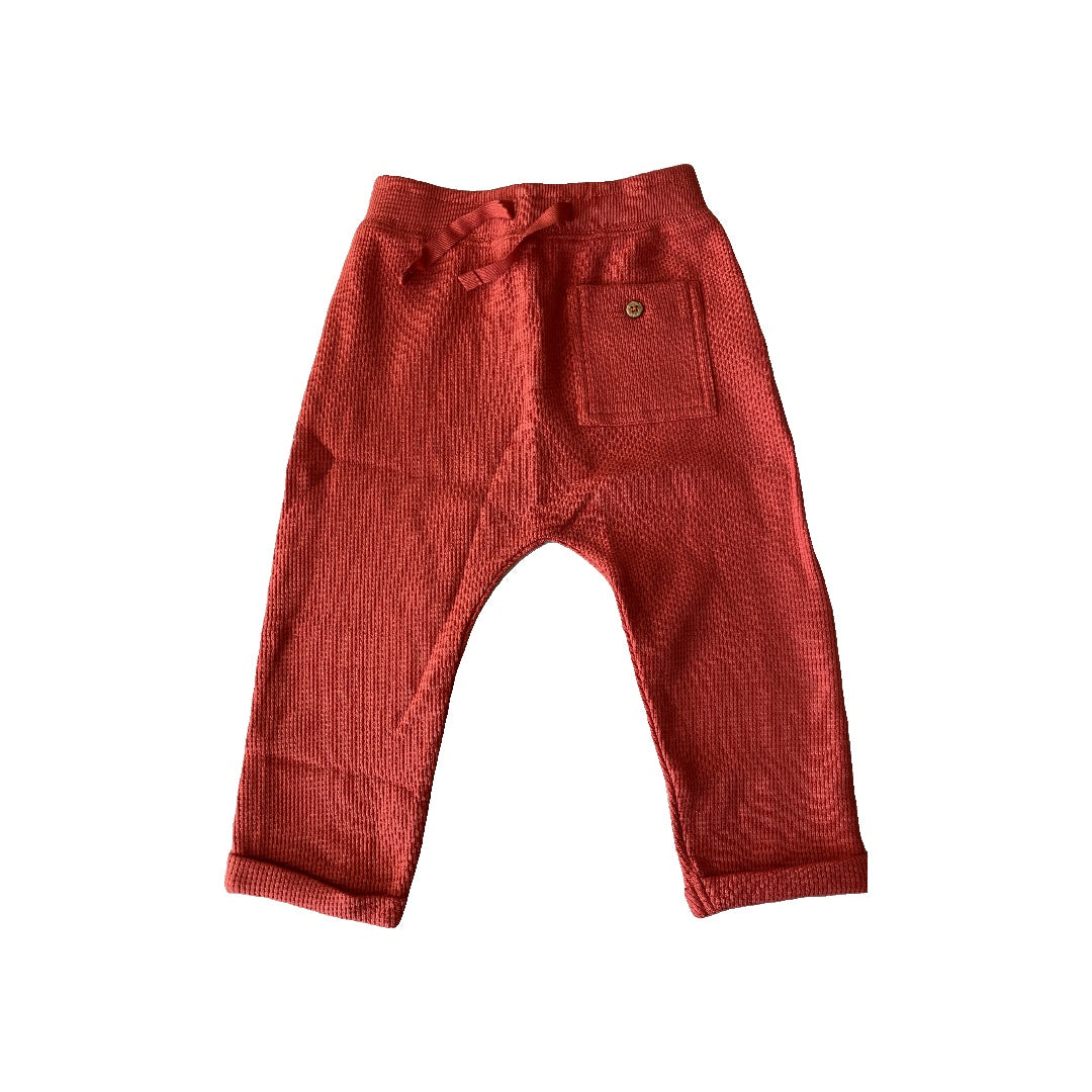 Oliver & Rain Unisex Red Pants Size: 12M Red