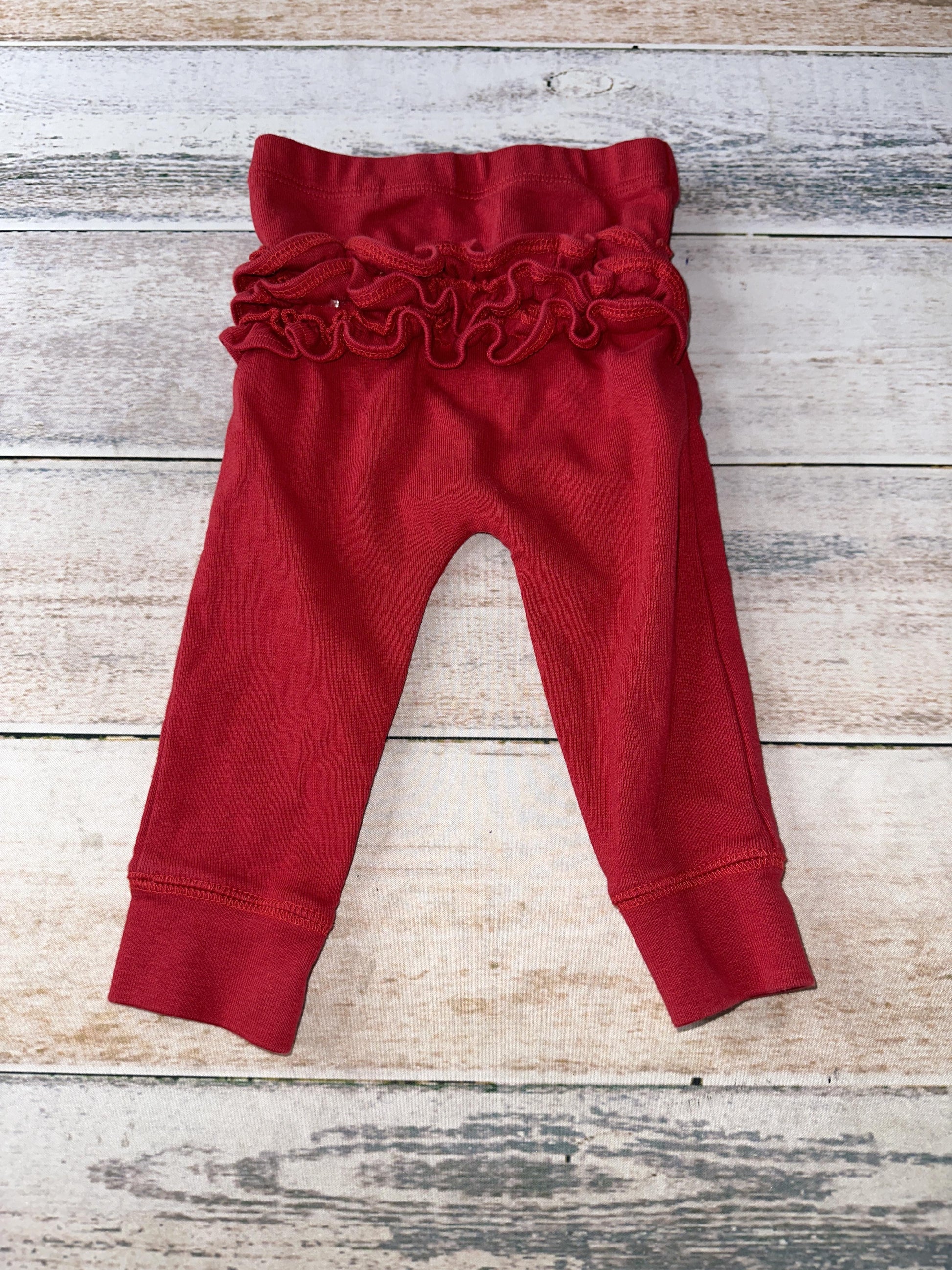 Oliver & Rain Girls Red Pants Size: 12M Red