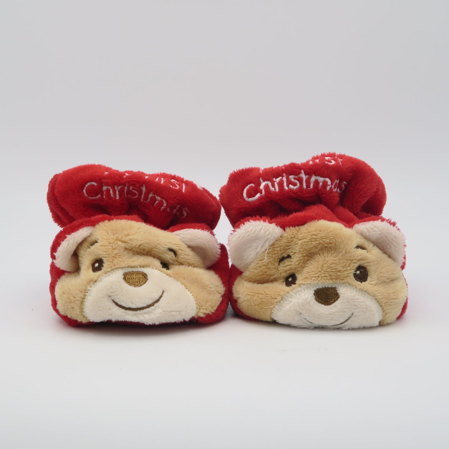 Dan Dee Unisex Red Booties Size: 1/2 Infant Red