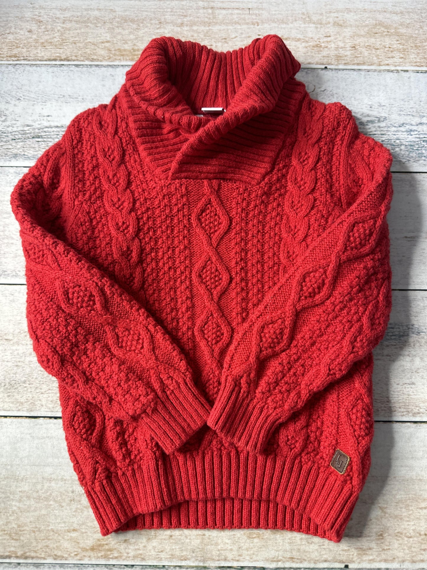 Janie and Jack Unisex Red Sweater Size: 4T Red