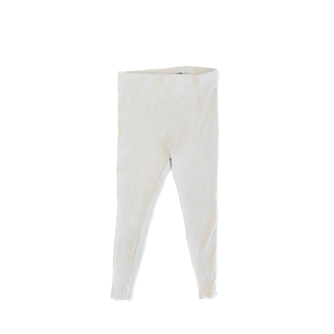 Rumi + Ryder Girls Ribbed Ivory Leggings Size: 4-5T Ribbed Ivory