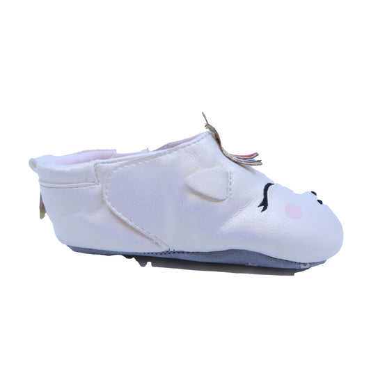 ro + me Girls Ivory Unicorn Booties Size: 6-12 Months Ivory Unicorn