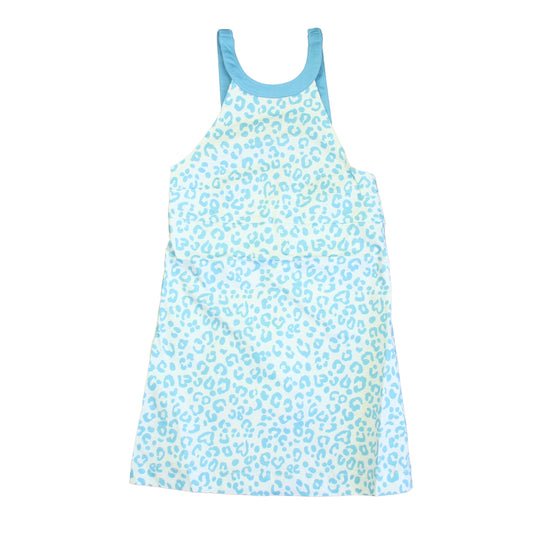 Classic Prep Girls Robins Egg Leopard Dot Dress Size: 7 Years Robins Egg Leopard Dot
