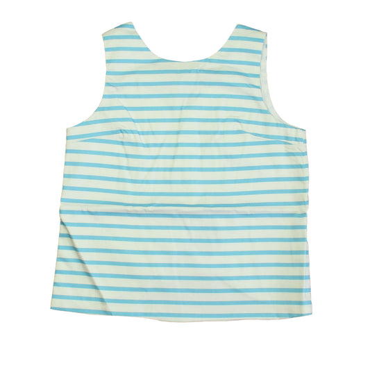 Classic Prep Girls Robins Egg Picnic Stripe Blouse Size: 6-14 Years Robins Egg Picnic Stripe