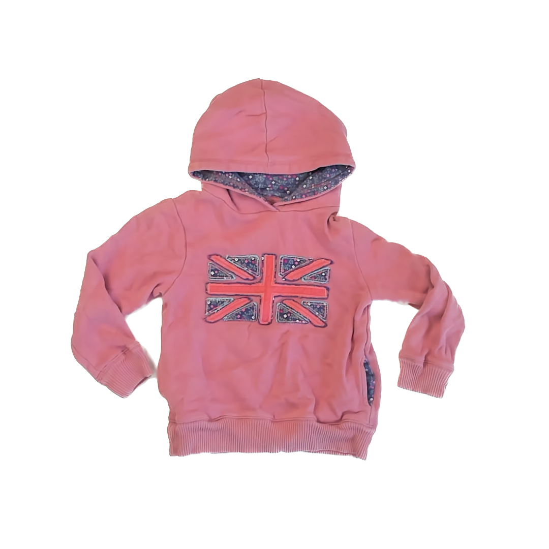 Boden Girls Rose | Union Jack Hoodie Size: 5-6 Years Rose | Union Jack