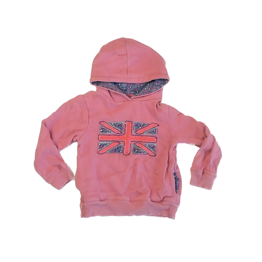 Boden Girls Rose | Union Jack Hoodie Size: 5-6 Years Rose | Union Jack