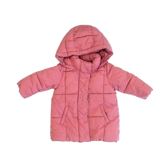 Gap Girls Rose Winter Coat Size: 12-18 Months Rose