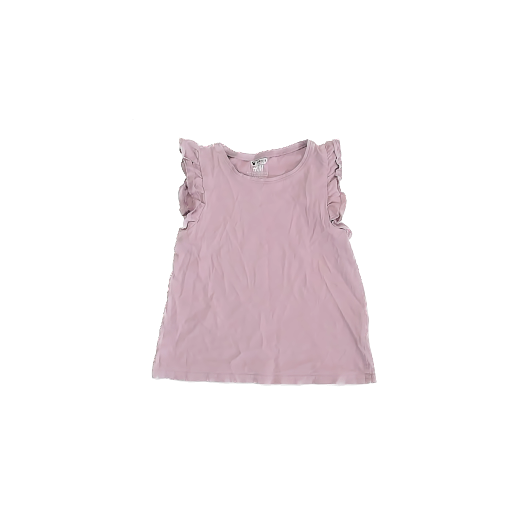 H&M Girls Rose Tank Top Size: 4-6 Years Rose