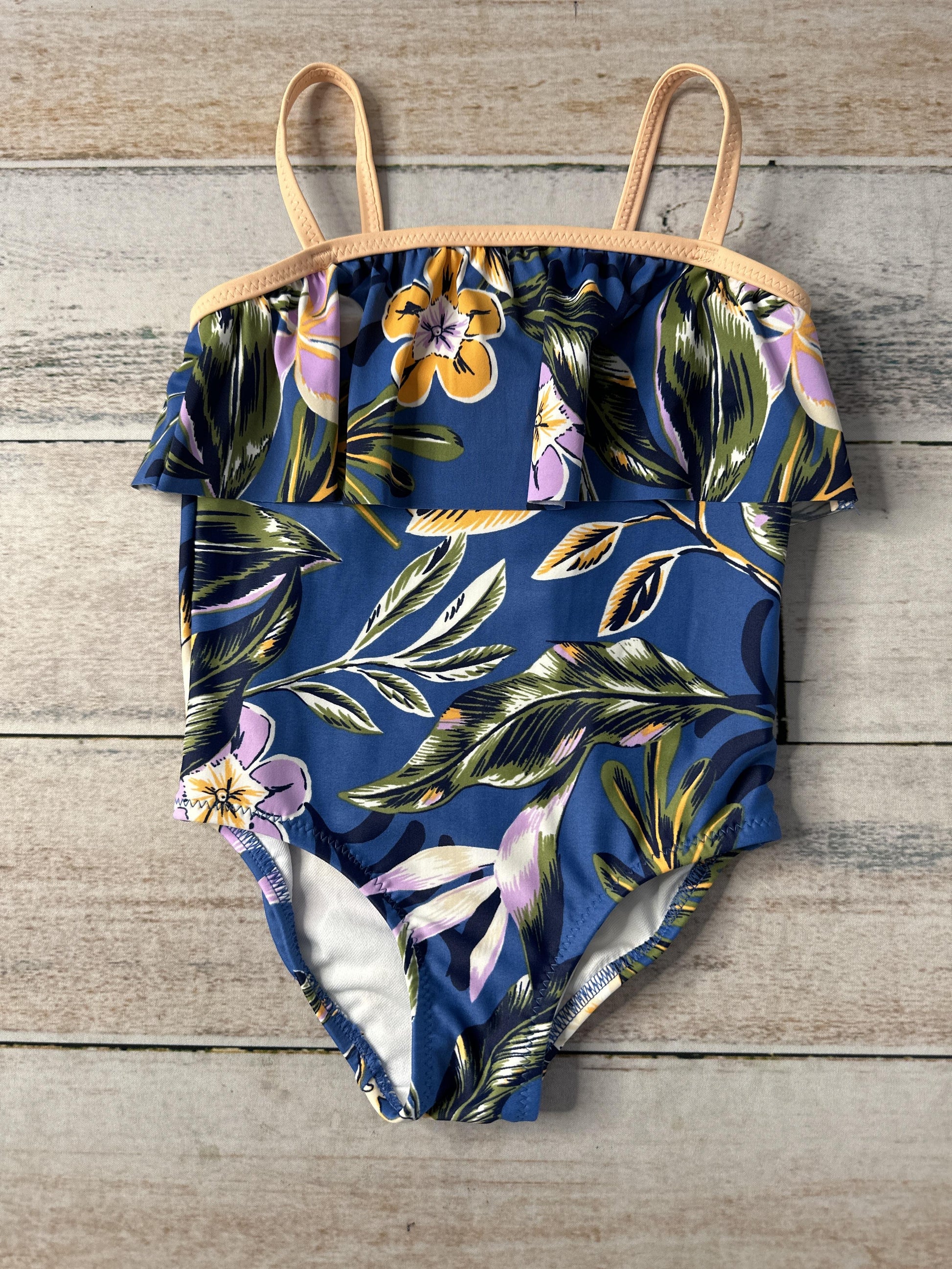 Unisex Royal Blue | light green | orange Swimwear Size: 4T Royal Blue | light green | orange