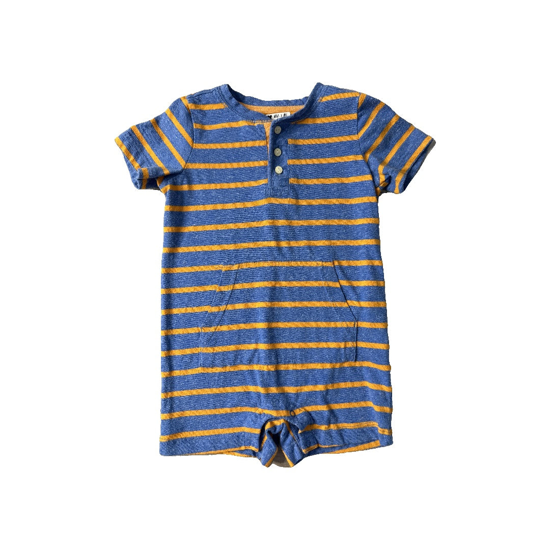 Primary Unisex Royal Blue | orange Romper Size: 18-24 months Royal Blue | orange
