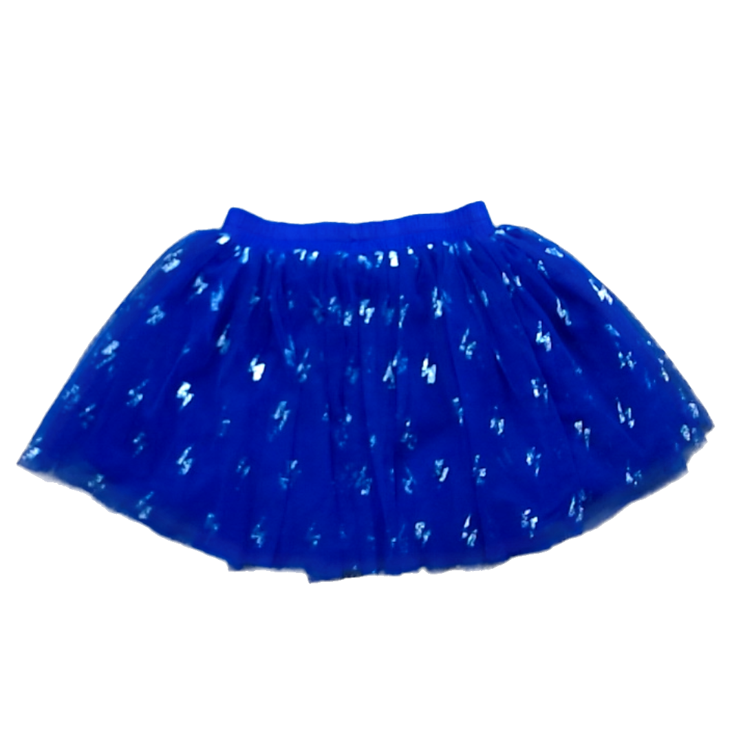 Rockets Of Awesome Girls Royal Blue | Silver Lightening Bolts Skirt Size: 4T Royal Blue | Silver Lightening Bolts