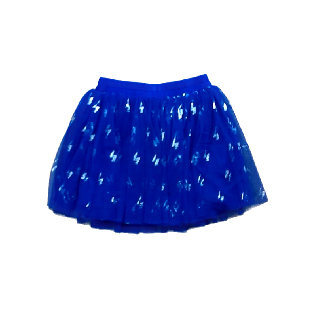 Rockets Of Awesome Girls Royal Blue | Silver Lightening Bolts Skirt Size: 4T Royal Blue | Silver Lightening Bolts