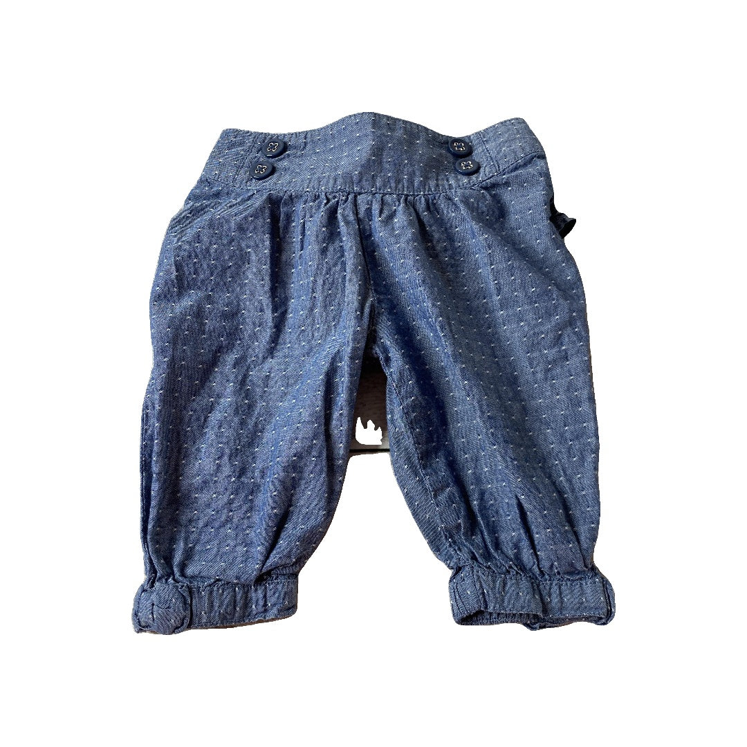 Girls Royal Blue | White | polka dot Pants Size: 6-12 months Royal Blue | White | polka dot