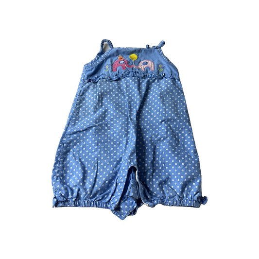 JoJo Maman Bebe Girls Royal Blue Romper Size: 3-6 months Royal Blue