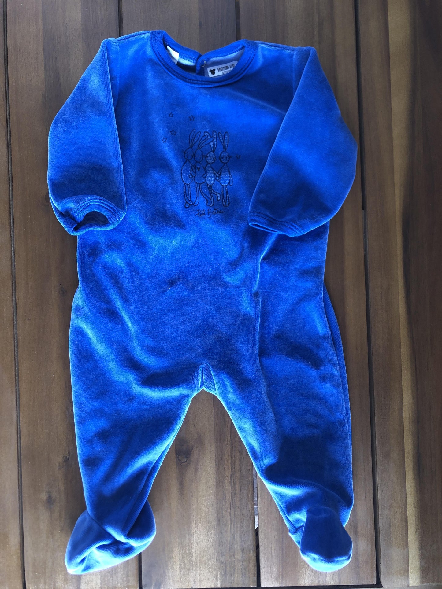 Petit Bateau Boys Royal Blue Pajamas Size: Newborn Royal Blue