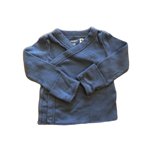 Carters Boys Royal Blue Shirt Size: Newborn Royal Blue