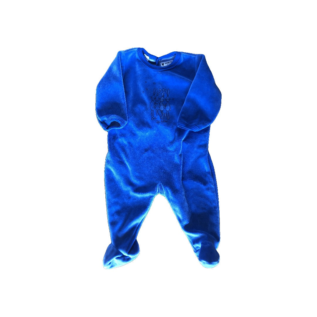 Petit Bateau Boys Royal Blue Pajamas Size: Newborn Royal Blue