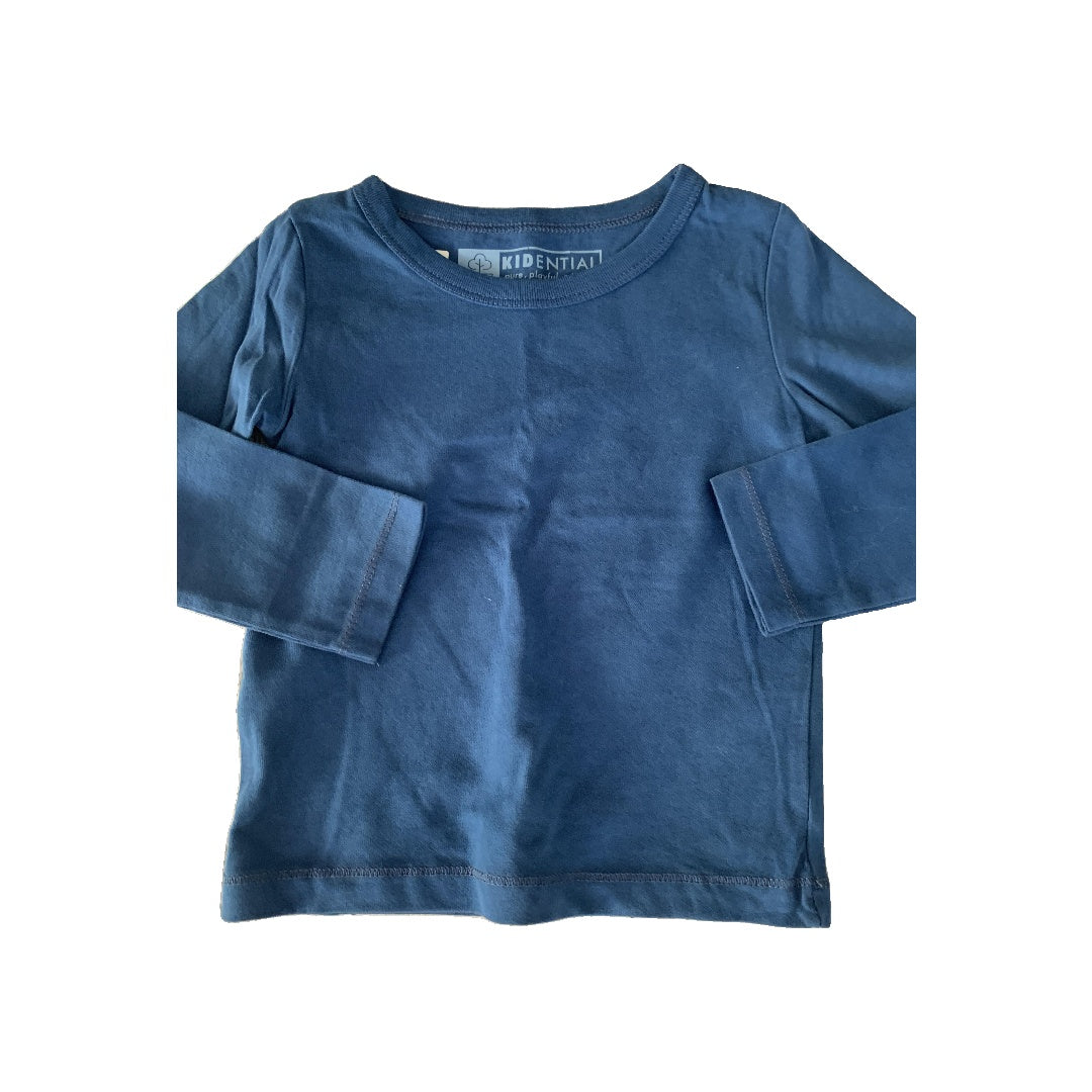 Kidential Boys Royal Blue Long Sleeve T-Shirt Size: 2T Royal Blue