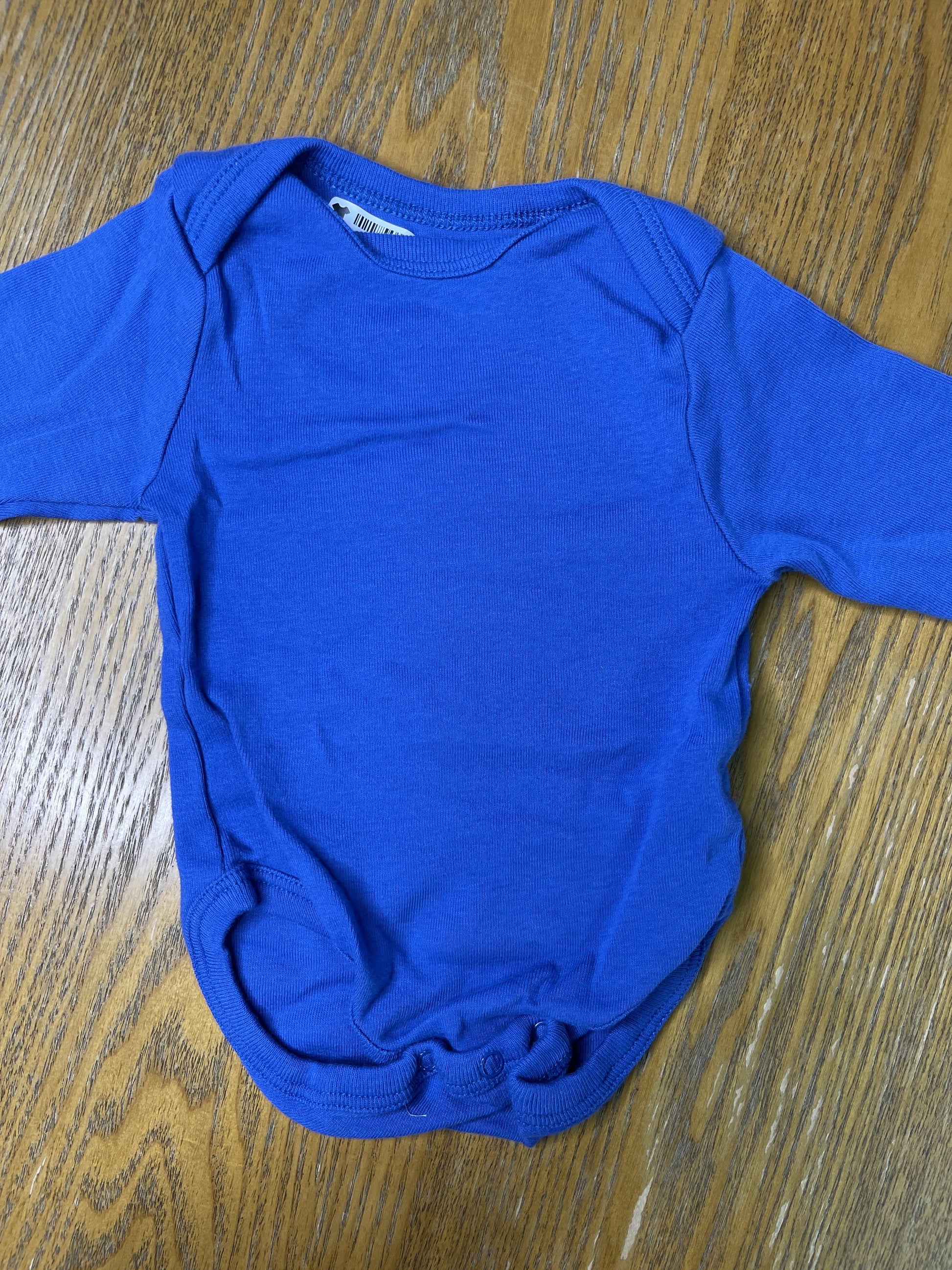 Leveret Unisex Royal Blue Onesie Size: 0-3 months Royal Blue