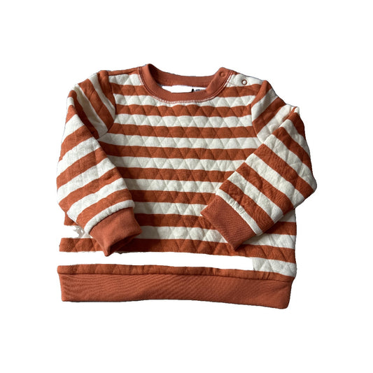 Cat & Jack Unisex Rust | cream | Striped Sweater Size: 18 months Rust | cream | Striped