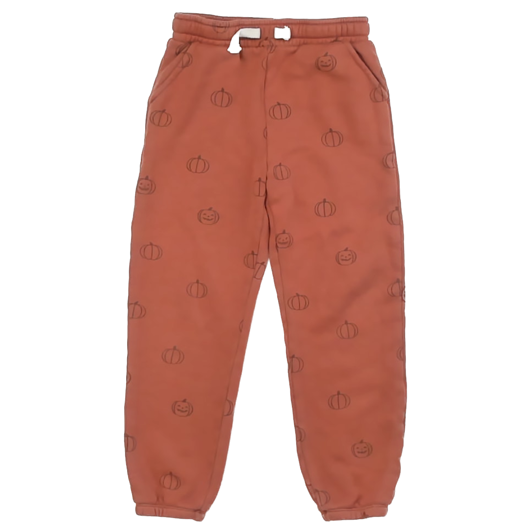 Little Co. Boys Rust Pumpkins Casual Pants Size: 8 Years Rust Pumpkins