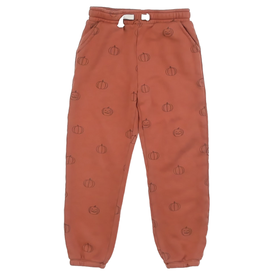 Little Co. Boys Rust Pumpkins Casual Pants Size: 8 Years Rust Pumpkins