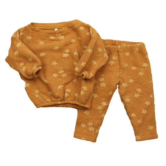 Rylee + Cru Girls Rust Stars Apparel Sets Size: 0-3 Months Rust Stars