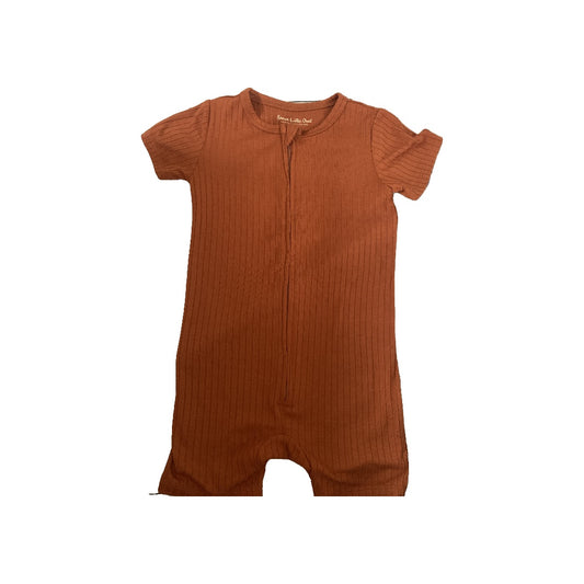 Brave Little Ones Boys Rust Romper Size: 2T Rust