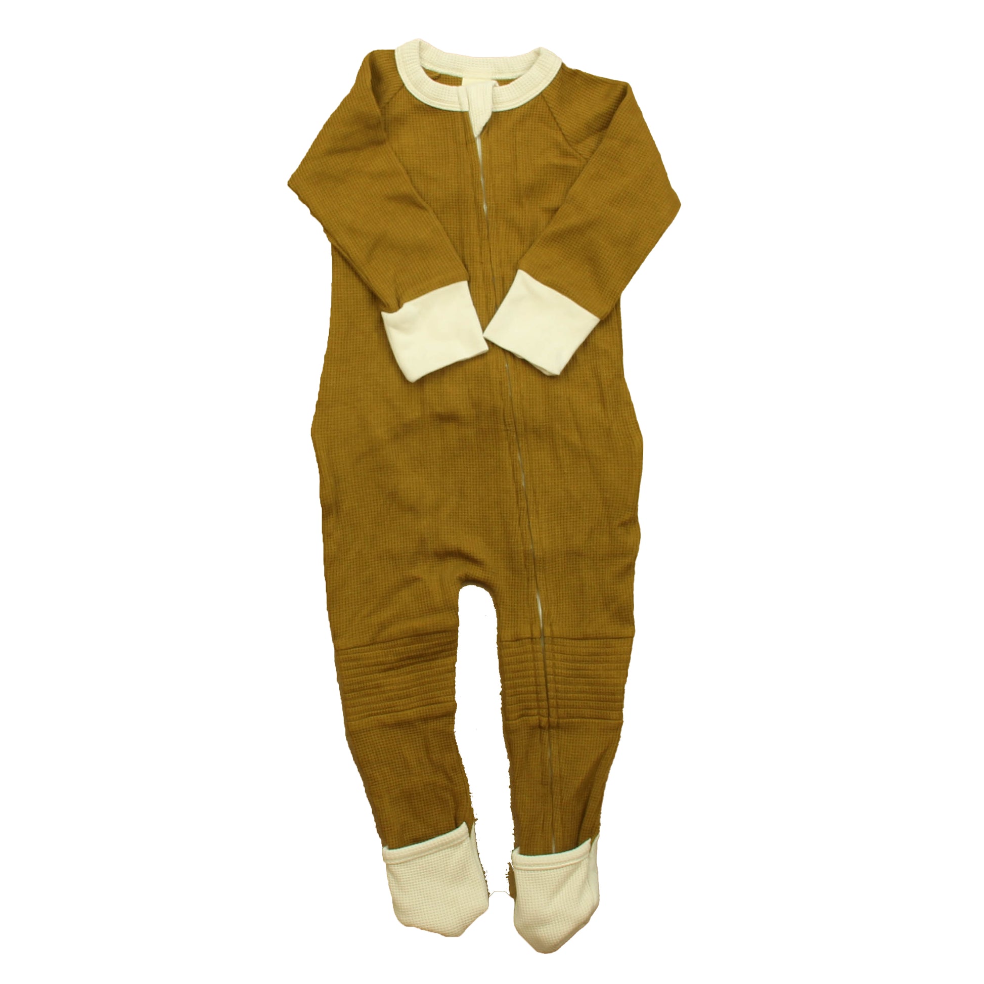 Goumi Boys Rust 1-piece footed Pajamas Size: 12-18 Months Rust