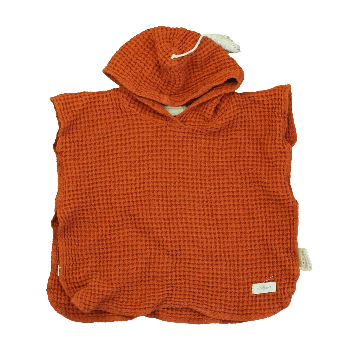 Coco Village Unisex Rust Poncho Size: 18-24 Months